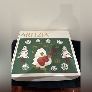 Aritzia Festive Box with Green and Gold Accents